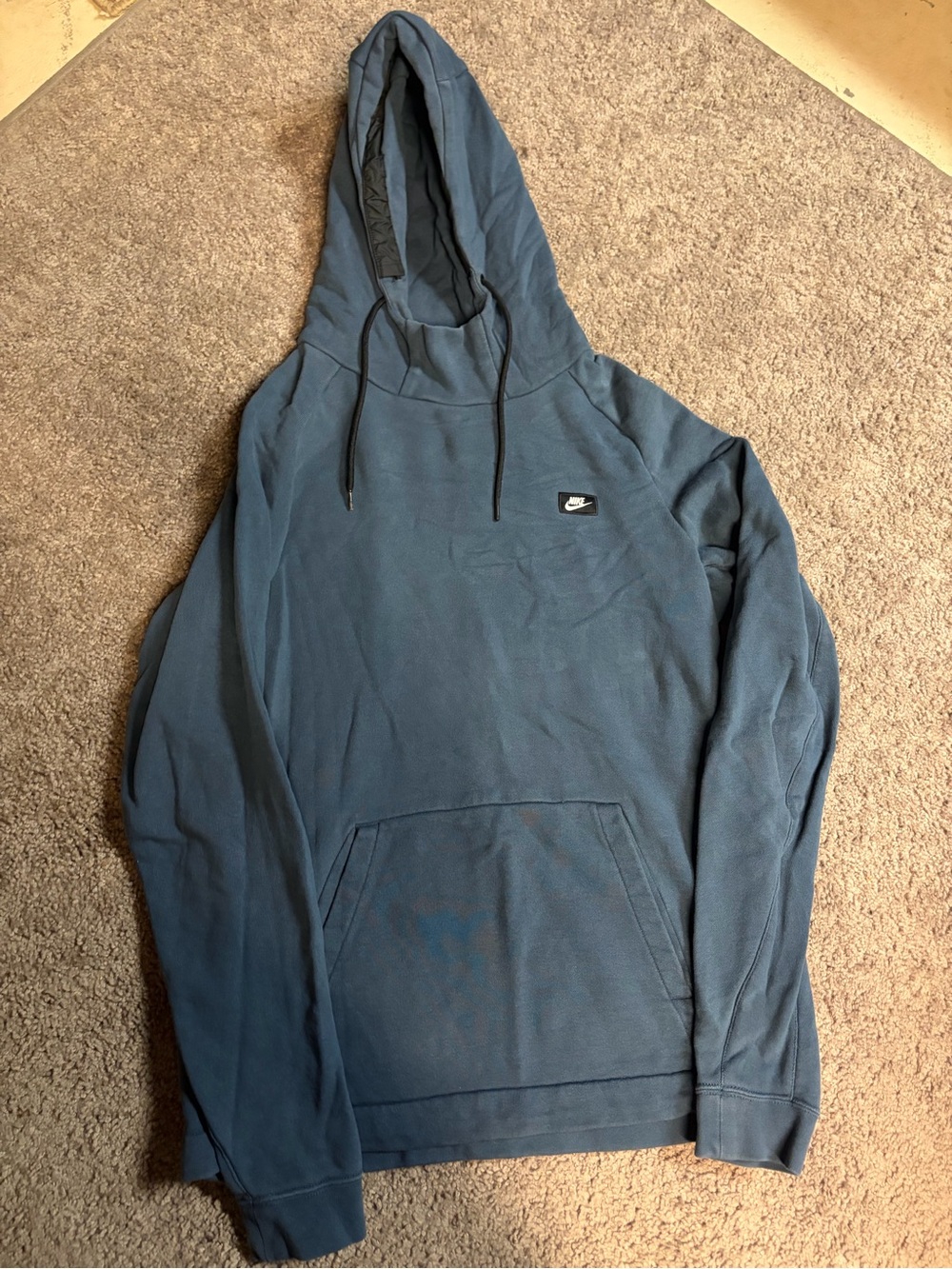 Nike Men's Slate Blue Hooded Pullover Sweatshirt